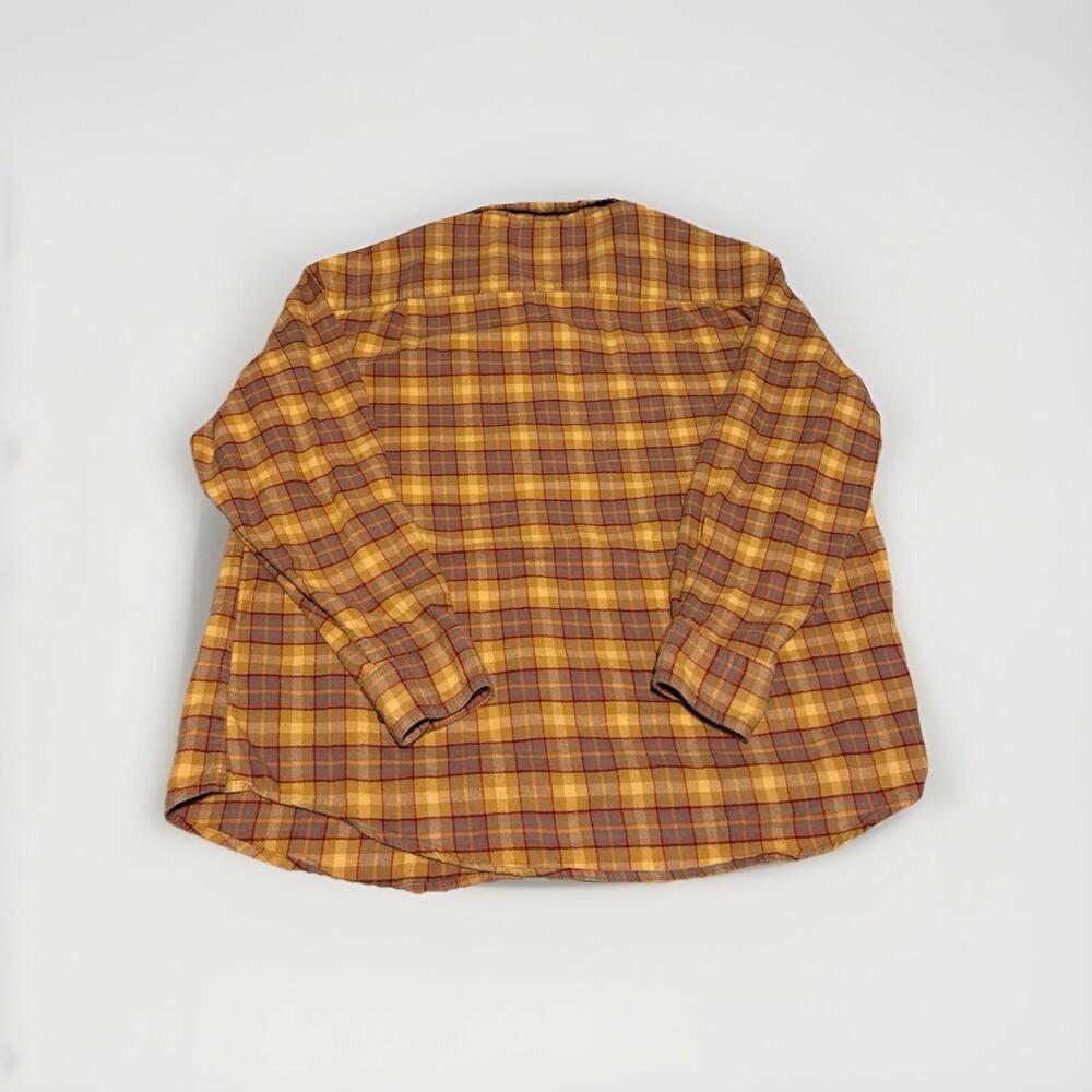 True Vintage 60s Woolrich Western Yellow Flannel Button Up Shirt Sz M (B2) - Picture 3 of 5
